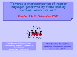 Nessun titolo diapositiva - Dipartimento di Informatica