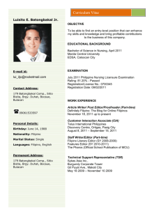 Bachelor of Science in Nursing, April 2011
