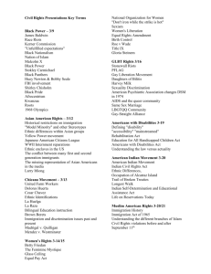 Civil Rights Presentations Key Terms Black Power – 3/9 James