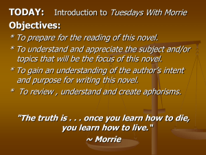 Tuesdays With Morrie