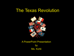 The Texas Revolution