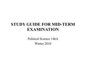 STUDY GUIDE FOR MID