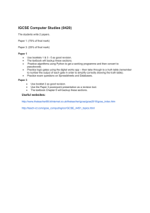 IGCSE Computer Studies (0420)