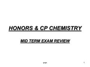 honors chemistry