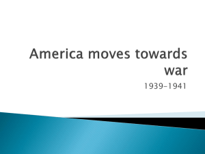 America moves towards war - St. Francis School District