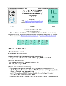 IGU International Geographical Union