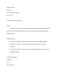 Digital Marketing Lesson Plan