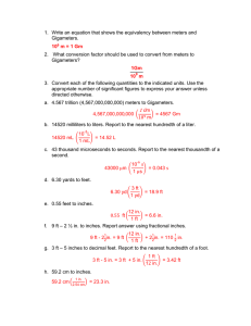 Write an equation that shows the equivalency between meters and