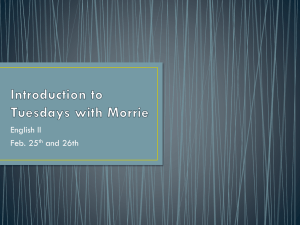 Introduction to Tuesdays with Morrie