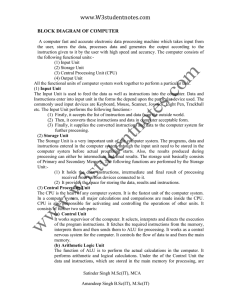 Block Diagram of Computer