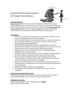 Harrison Bergeron research assignment