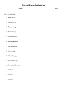 Thermal Energy Study Guide