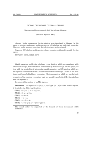 MODAL OPERATORS ON MV-ALGEBRAS (