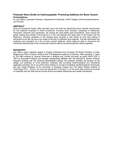 Polyester Nano-Grafts on Hydroxyapatite: Promising Additives for Bone Cement Formulations