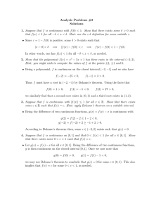 Analysis Problems #3 Solutions 1. 2.