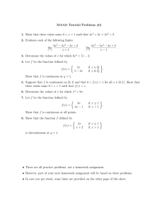 MA121 Tutorial Problems #2 &lt; x &lt; x + 2.