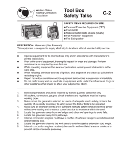 Tool Box G-2 Safety Talks