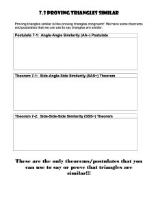 7.3 Proving Triangles Similar