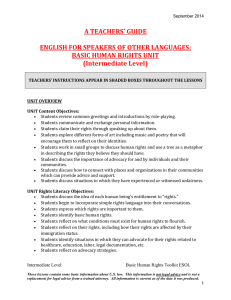 A TEACHERS’ GUIDE  ENGLISH FOR SPEAKERS OF OTHER LANGUAGES: