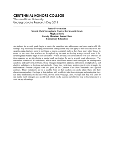 CENTENNIAL HONORS COLLEGE Western Illinois University Undergraduate Research Day 2015