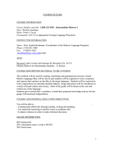 COURSE INFORMATION INSTRUCTOR INFORMATION mail: