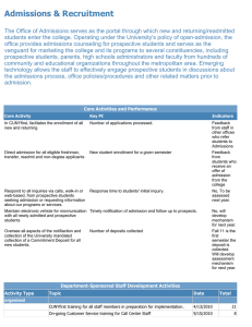 Admissions &amp; Recruitment