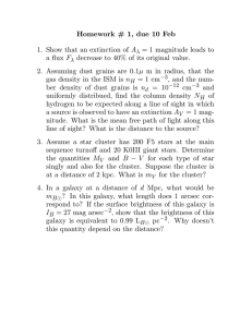 Homework # 1, due 10 Feb = 1 magnitude leads to