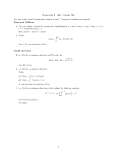 Homework 2 – due February 5th