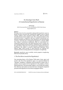 An Amazing Come-Back: A Counterfactual Imperfective in Russian Atle Grønn