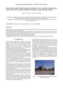NEW APPLICATION FIELD FOR THE HANDYSCAN 3D: THE RES GESTAE... AUGUSTI OF THE AUGUSTUS TEMPLE (ANKARA). A RESTORATION SURVEY