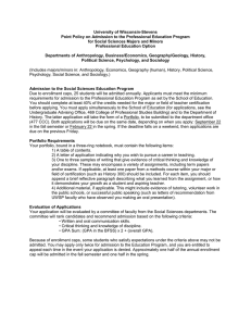 University of Wisconsin-Stevens for Social Sciences Majors and Minors