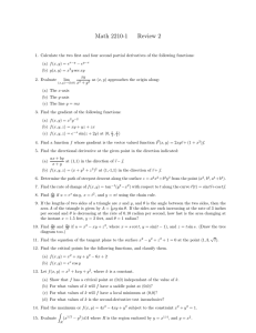 Math 2210-1 Review 2
