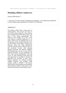 Modeling offshore sandwaves