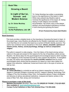 Growing a Beard: In Light of Qur’an, Sunnah   and Book Title:
