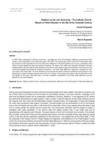 Relation on the Line Governing – The Catholic Church: