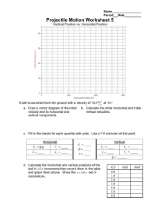 Projectile Motion Worksheet 5