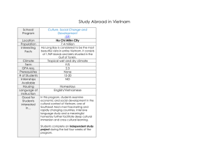Study Abroad in Vietnam  School/ Program