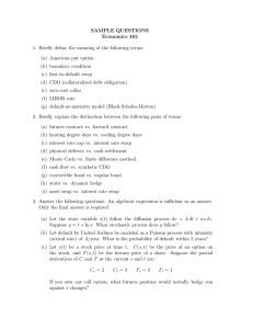 SAMPLE QUESTIONS Economics 482 (a) American put option