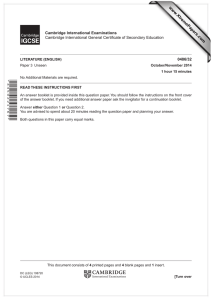 www.XtremePapers.com Cambridge International Examinations 0486/32 Cambridge International General Certificate of Secondary Education