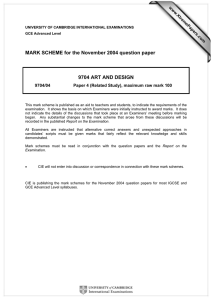 MARK SCHEME for the November 2004 question paper  www.XtremePapers.com