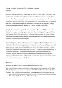 Concept Formation in Mathematics in Finnish Sign Language (English)