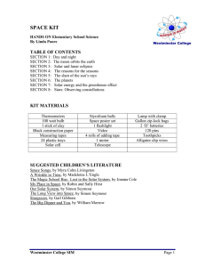 SPACE KIT  TABLE OF CONTENTS