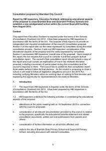 Consultation proposal by Aberdeen City Council