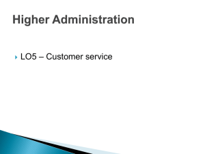 – Customer service LO5 