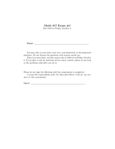 Math 317 Exam #1