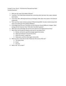 Europe in Crisis: Class 8 – The fall of the... Concept Questions  What was the result of the Battle of Britain?