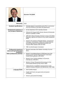 Nationality: Academic qualifications: