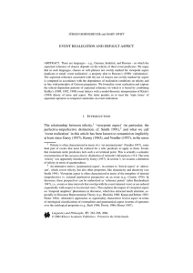 EVENT REALIZATION AND DEFAULT ASPECT