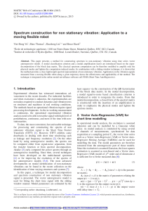 Spectrum construction for non stationary vibration: Application to a