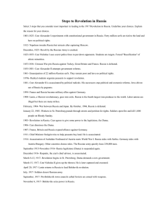 Steps to Revolution in Russia